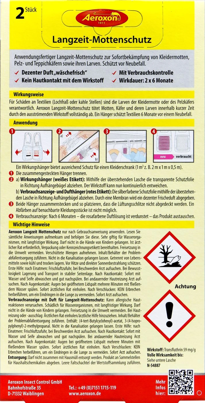 Aeroxon Langzeit Mottenschutz - 2 Stück – Bild 4