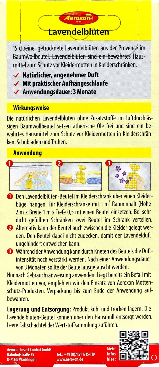 Aeroxon Lavendelblüten-Beutel Gegen Motten – Bild 3