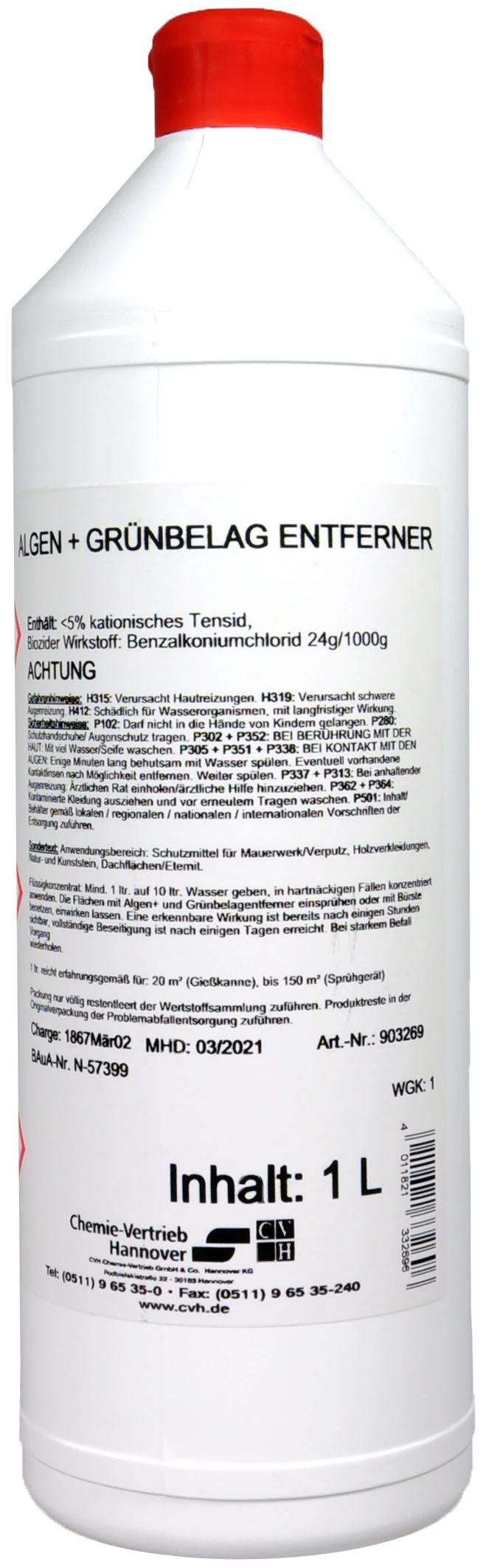 Algen + Grünbelag Entferner - 1 L – Bild 2