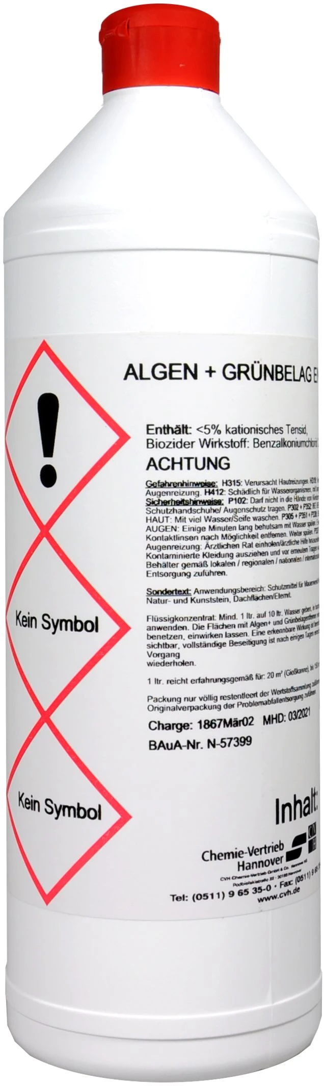 Algen + Grünbelag Entferner - 1 L
