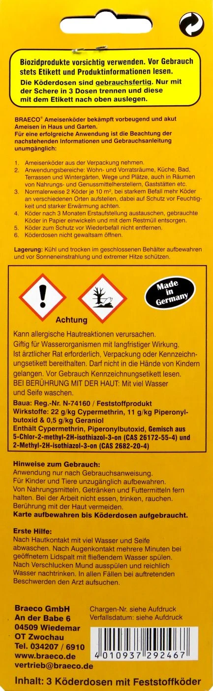 Braeco Ameisenköder - 3 Stück – Bild 2