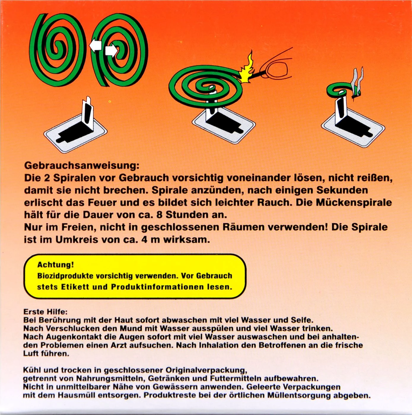 Braeco Anti-Mücken Spirale - 10 Stück – Bild 2