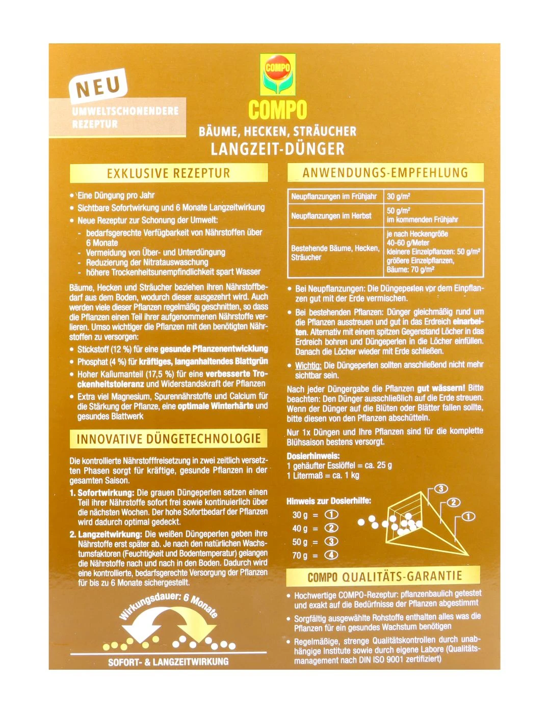 Compo Bäume, Hecken, Sträucher Langzeit-Dünger - 2 Kg – Bild 4