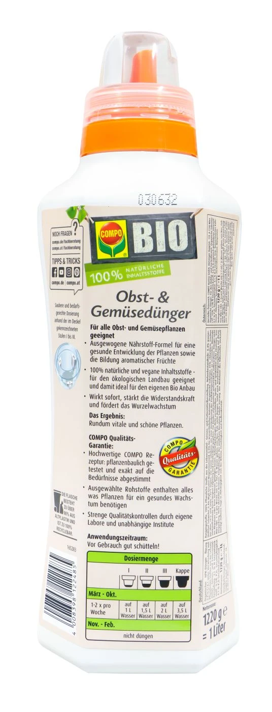 Compo Bio Obst- Und Gemüsedünger - 1 L – Bild 2
