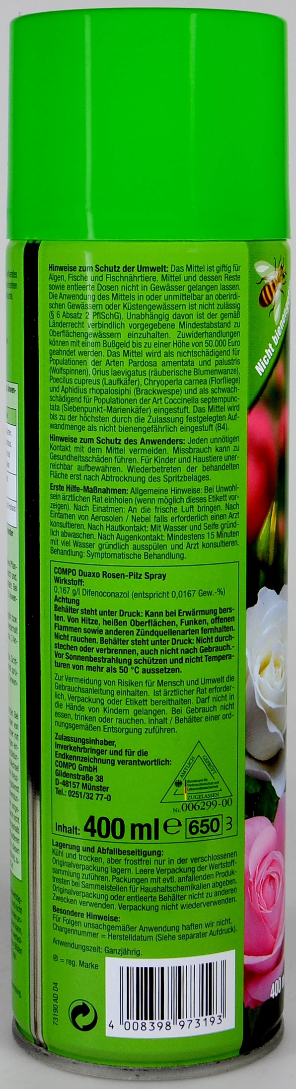 Compo Duaxo Rosen-Pilz-Spray - 400 Ml – Bild 3