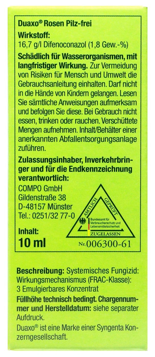 Compo Duaxo Rosen Pilz-frei Für Alle Zierpflanzen - 10 Ml – Bild 3