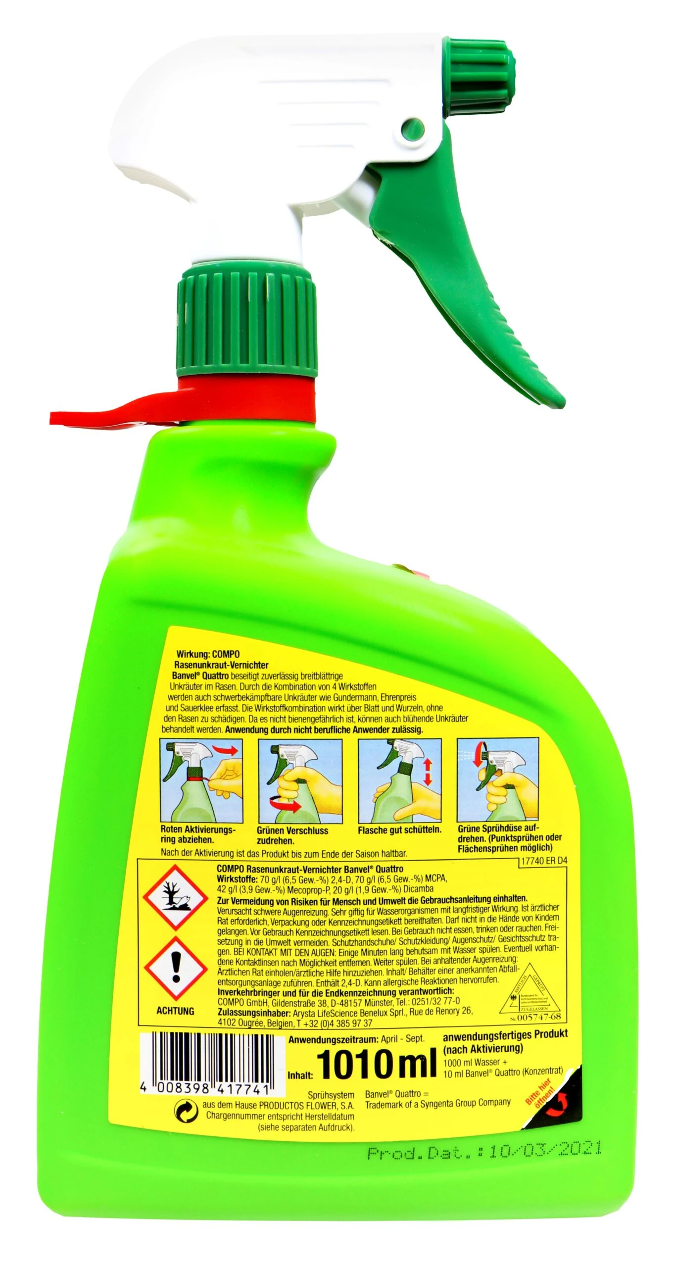 Compo Rasenunkraut-Vernichter Banvel Quattro - 1 L – Bild 2