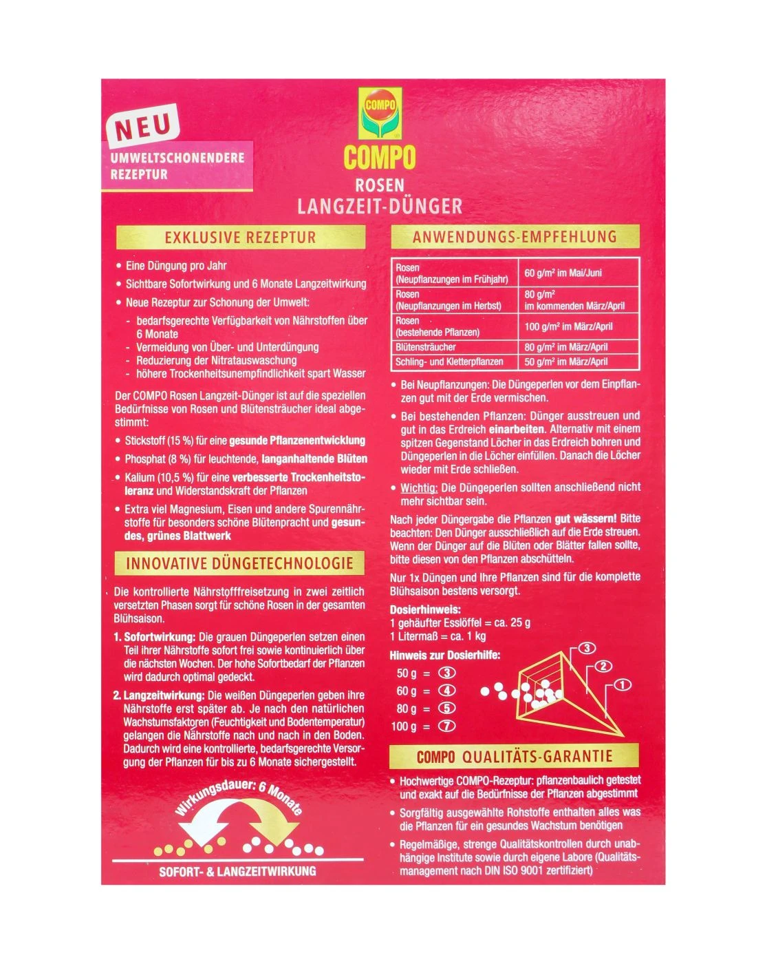 Compo Rosen Langzeit-Dünger - 0,85 Kg – Bild 3