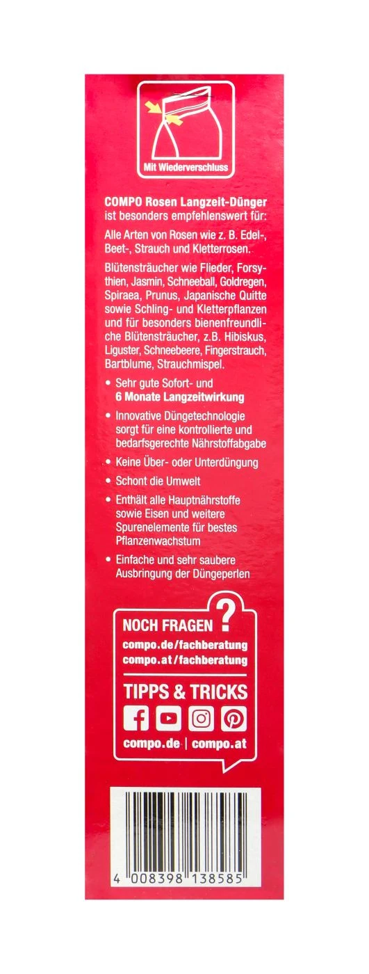 Compo Rosen Langzeit-Dünger - 0,85 Kg – Bild 2