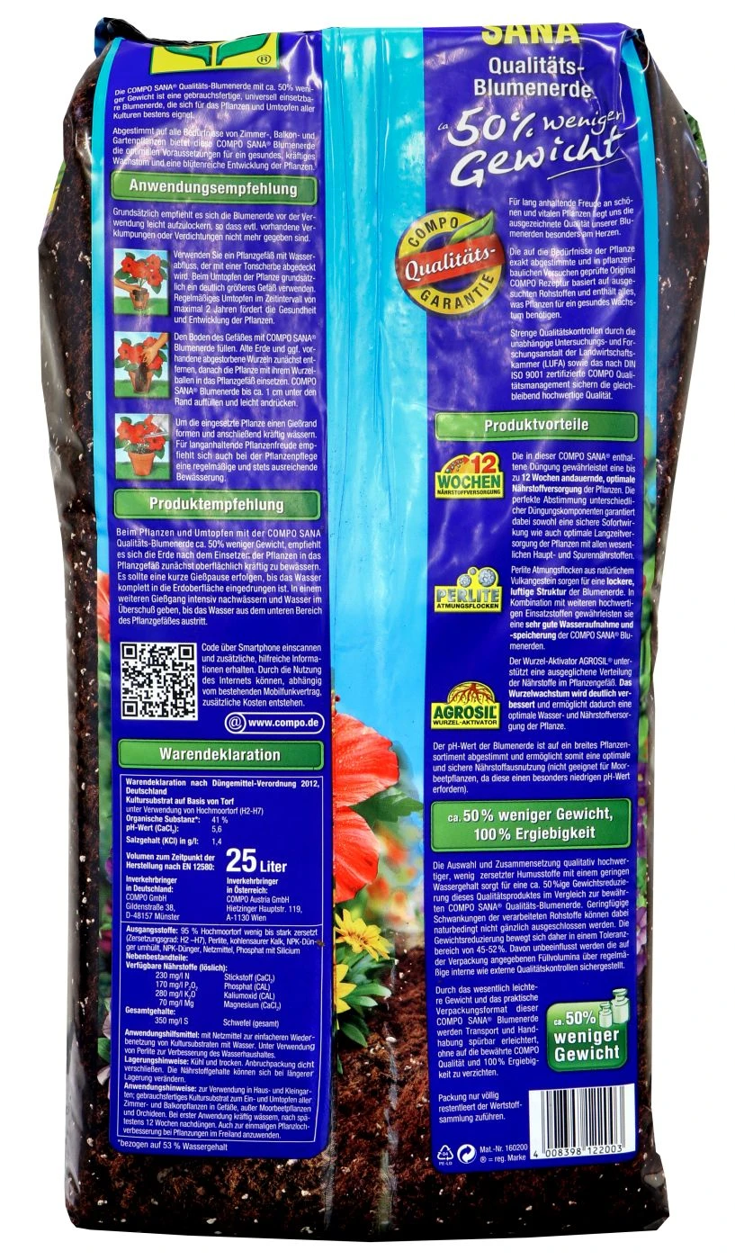 Compo Sana Qualitäts-Blumenerde - 25 L – Bild 2