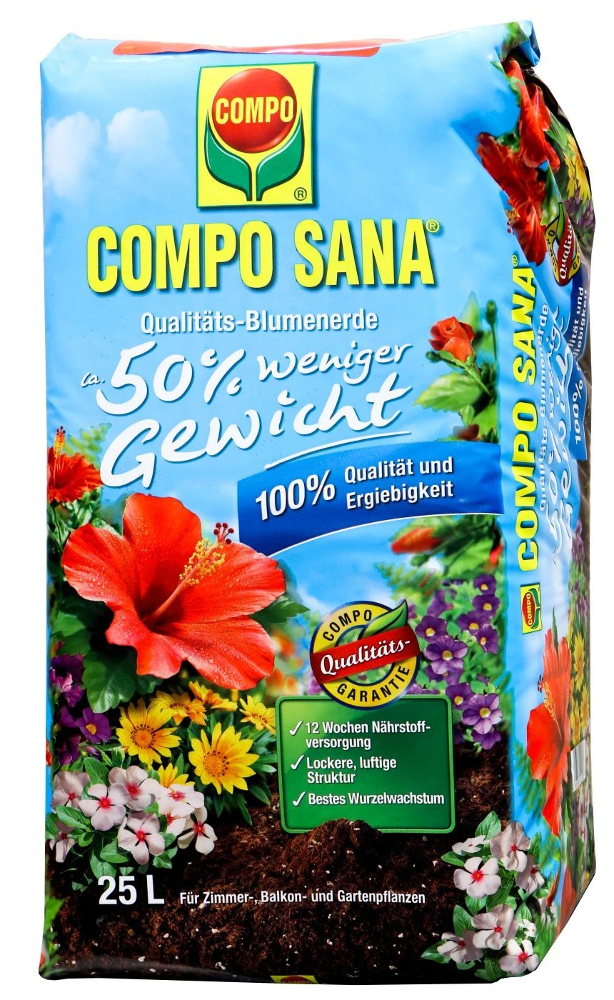Compo Sana Qualitäts-Blumenerde - 25 L