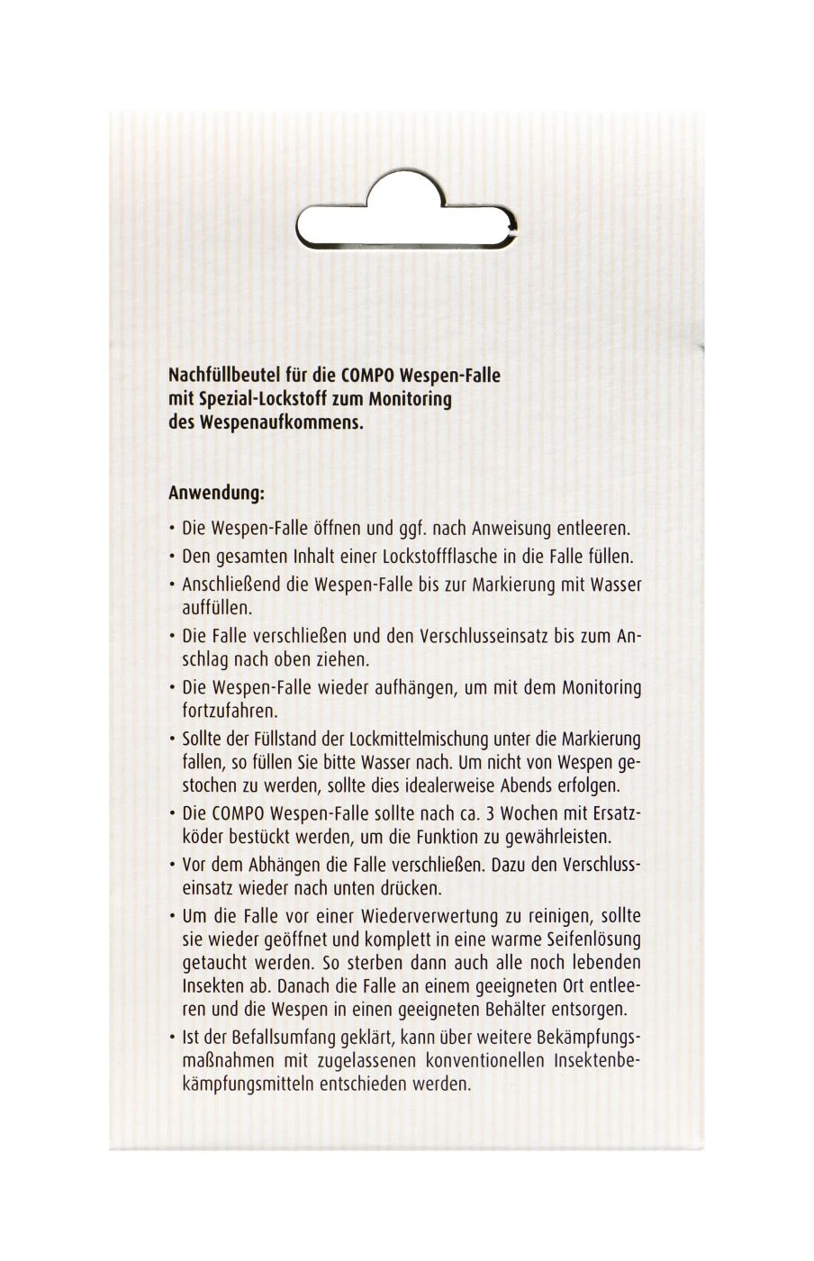 Compo Wespen-Falle N Nachfüller - 2 Stück – Bild 2