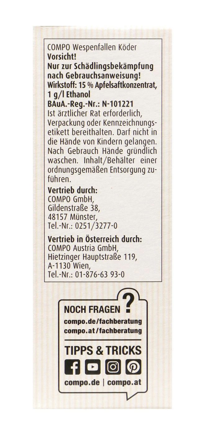 Compo Wespen-Falle N Nachfüller - 2 Stück – Bild 4