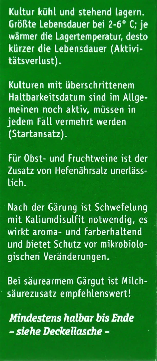 Kitzinger Reinzucht-Hefe Bordeaux - 20 Ml – Bild 3