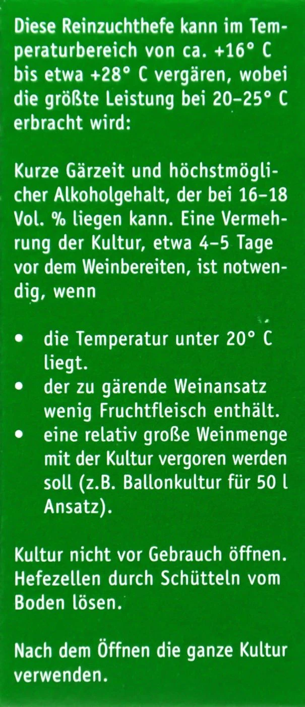 Kitzinger Reinzucht-Hefe Bordeaux - 20 Ml – Bild 2