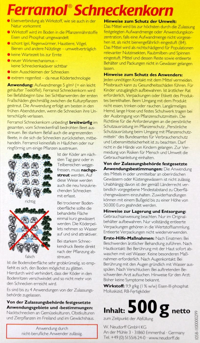 Neudorff Ferramol Schneckenkorn - 500 G – Bild 3