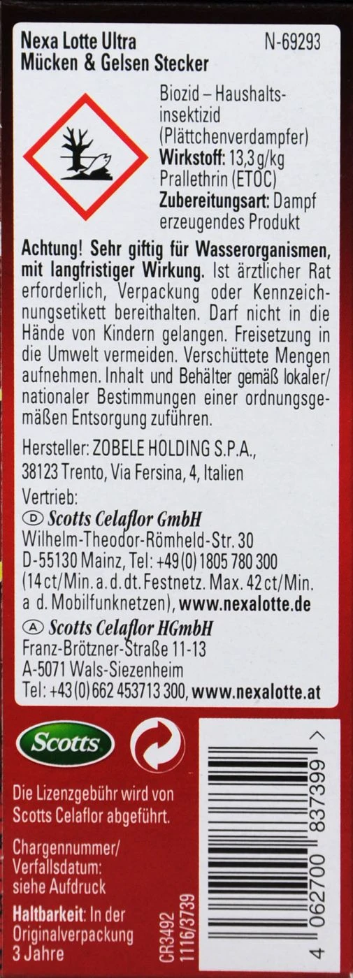 Nexa Lotte Mücken- Und Gelsenstecker Ultra Nachfüllpack - 20 Stück – Bild 2