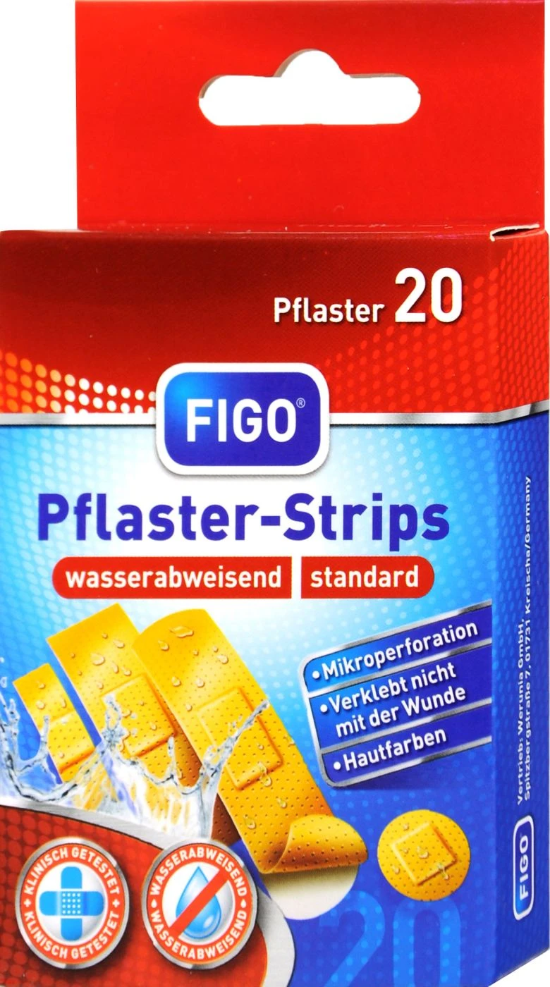 Figo Pflaster-Strips Wasserabweisend - 20 Stück