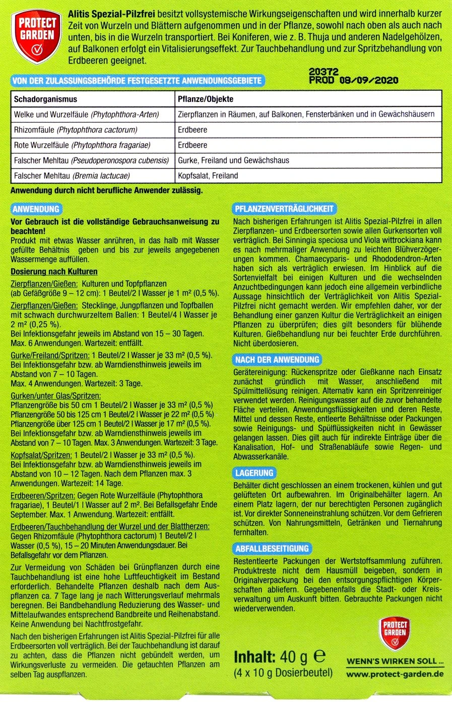 Protect Garden Alitis Spezial Pilzfrei - 40 G – Bild 4