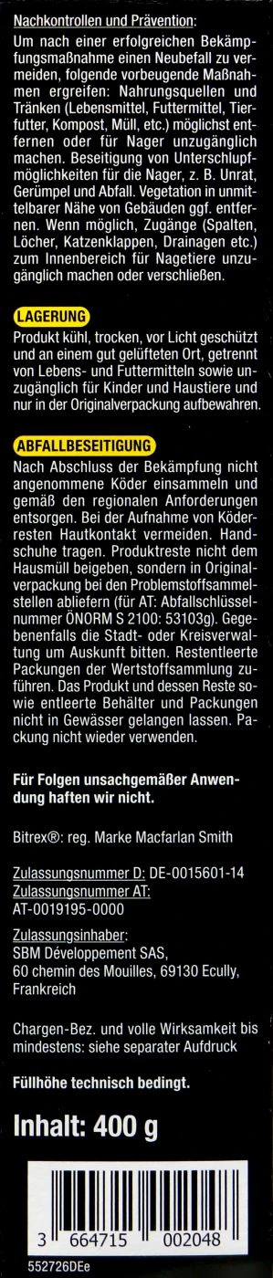 Protect Home Ratten Getreideköder - 0,4 Kg – Bild 4