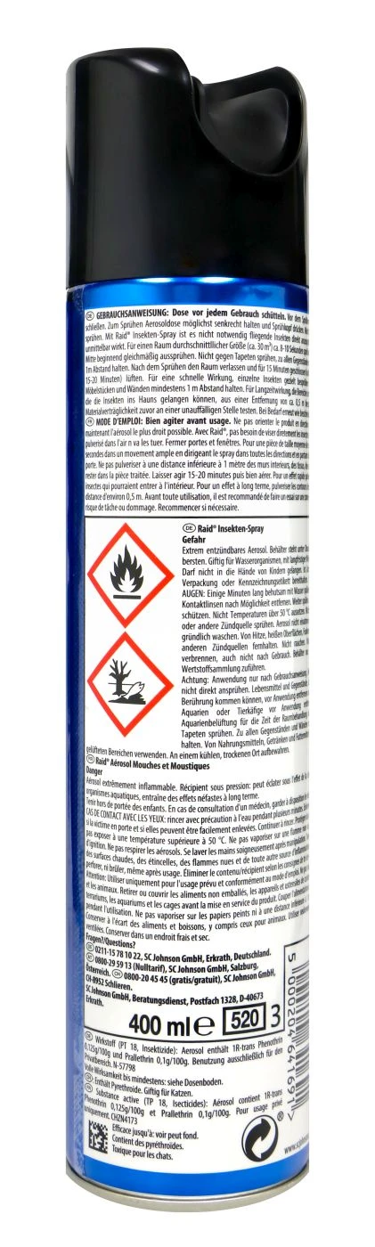 Raid Insektenspray - 0,4 L – Bild 2