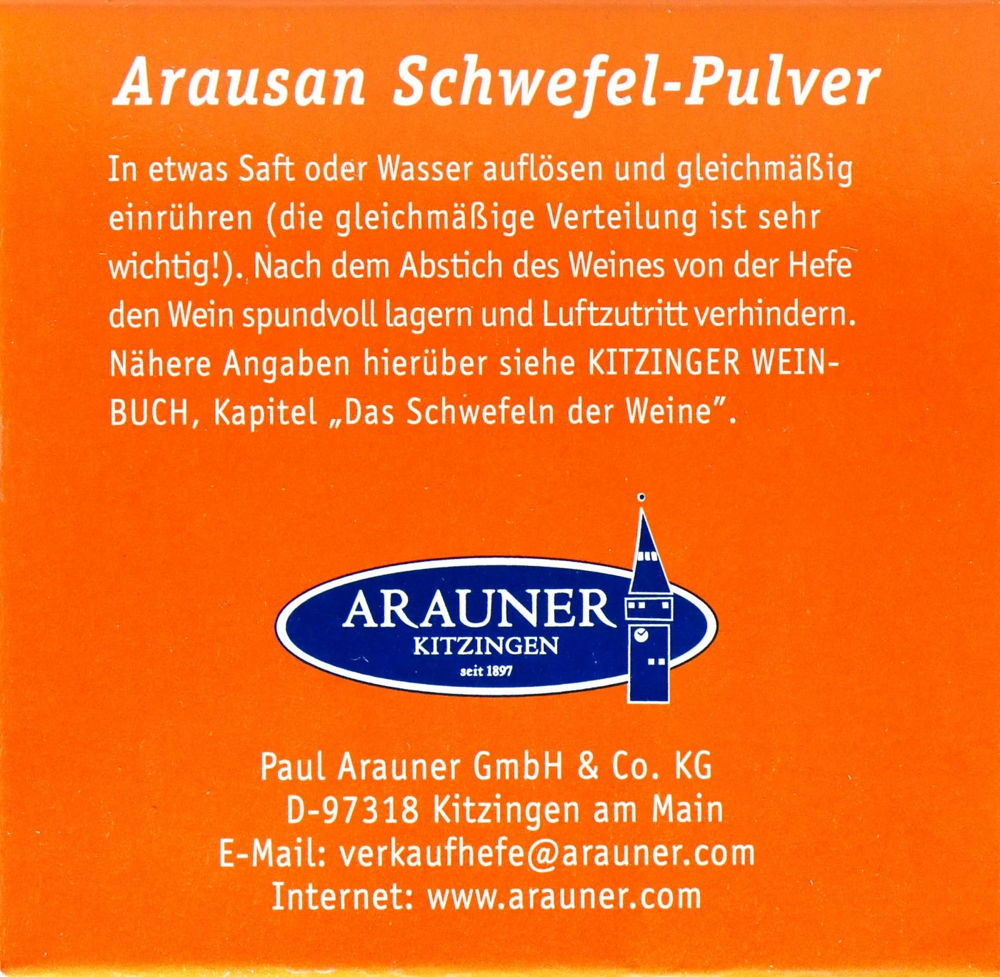 Kitzinger Arausan Schwefel-Pulver - 10 G – Bild 2