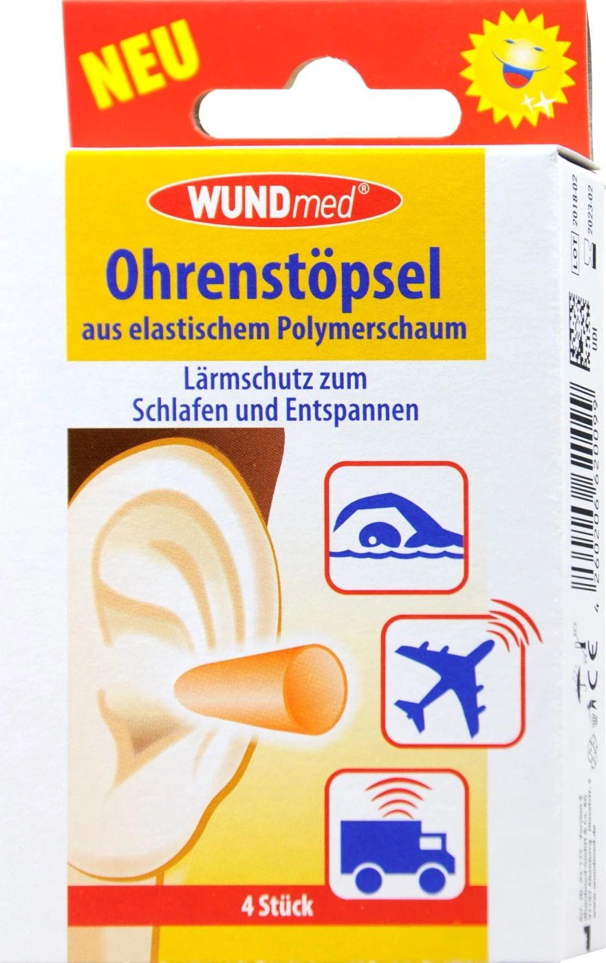 Ohrenstöpsel Polymerschaum - 4 Stück