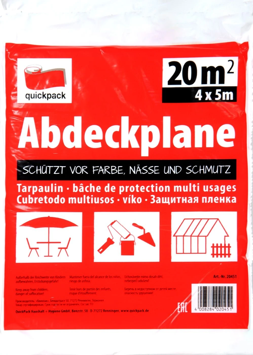 Abdeckplane 4 M X 5 M